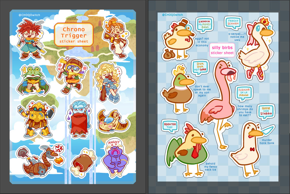 sticker sheets